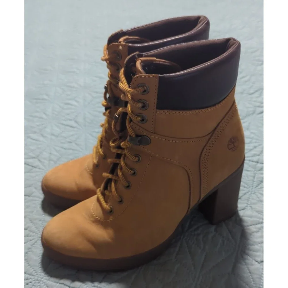 Timberland A1KD3 Women's Sz 5.5 Camdale Field Boot Heels Lace Up Urban Gorpcore